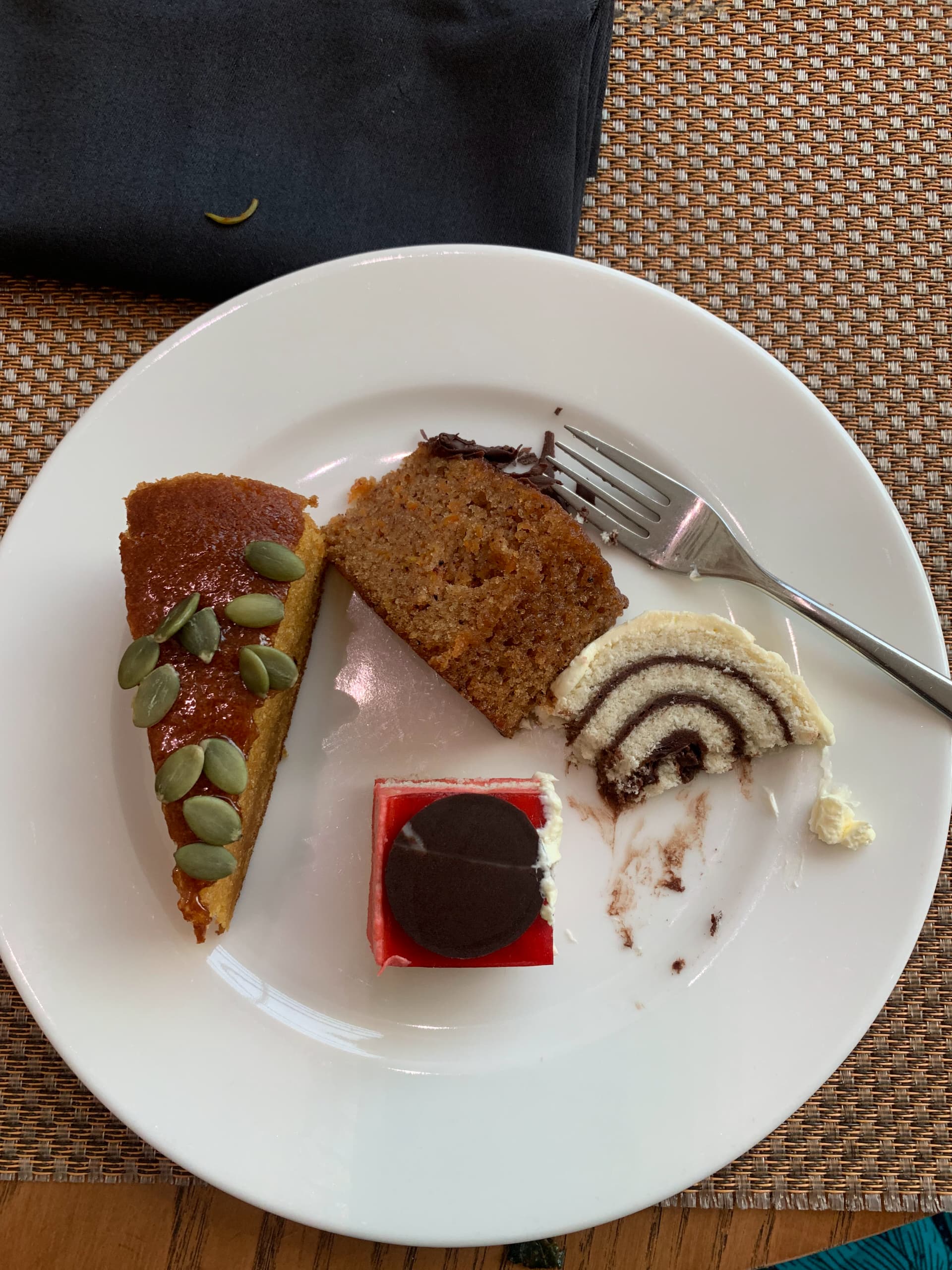 Plate of assorted Rwandan desserts and pastries